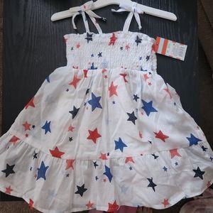 Toddler Glittery Summer Dress with Stars